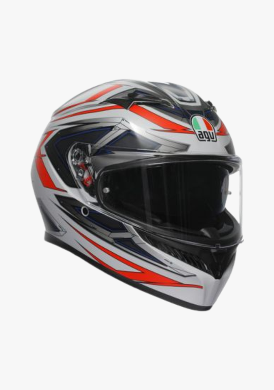 AGV K3 SPACE MATT WHITE/RED FLUO HELMET