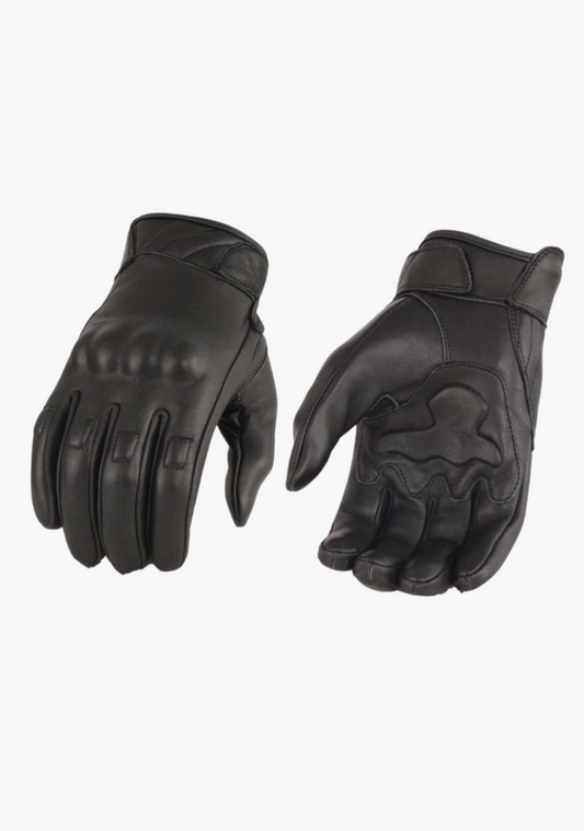 WCL Hardknuckle Leather Gauntlet Gloves with carbon kevlar knuckles wclapparel