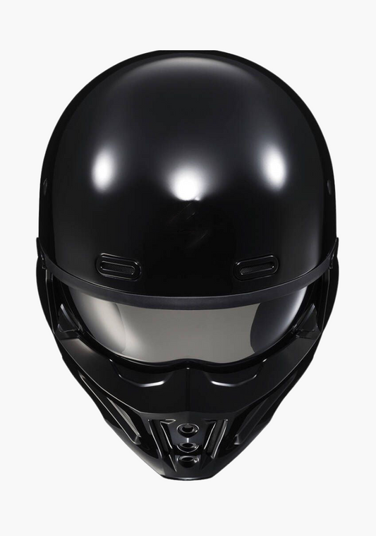 WCL 2 in 1 Striker Helmet with Removable Mask - Drop Down Tinted Visor, Quick Release Buckle, DOT Approved - Glossblack
