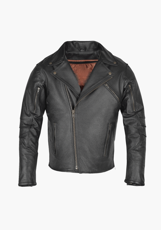 Premium Beltless Leather Classic Jacket With Dual Gun Pockets & Zip Out Liner