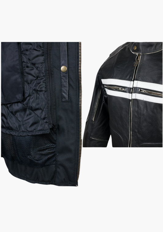 WCL Vintage Cafe Racer Style Motorcycle Leather Jacket