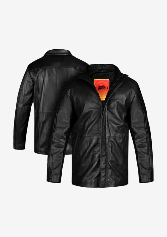 Long Coat Straight Fashion Leather Jacket