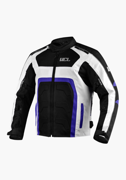 WCL Conqueror Armoured Motorcycle Textile Jacket - Blue