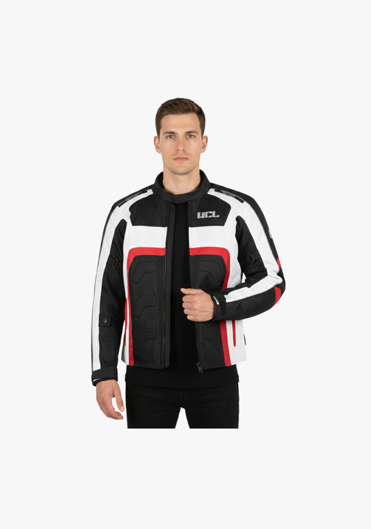 WCL Conqueror Armoured Motorcycle Textile Jacket - Red