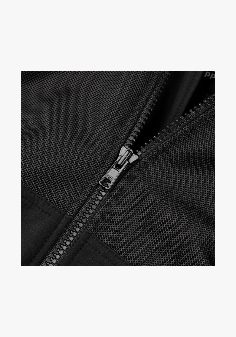 Softshell Cordura Armored Motorcycle Mesh Hoodie w/t CE Level 1 armor - Black