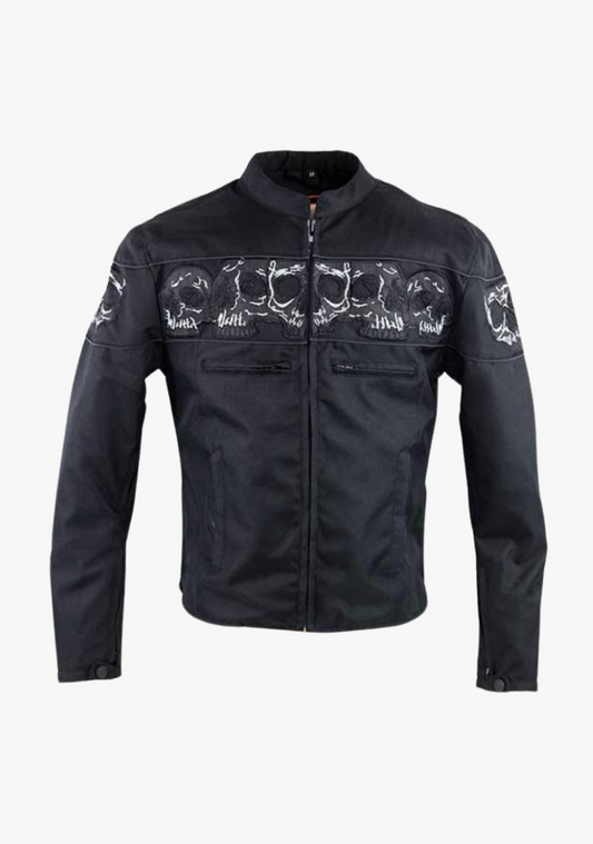 WCL Reflective Skull Textile Motorcycle Jacket