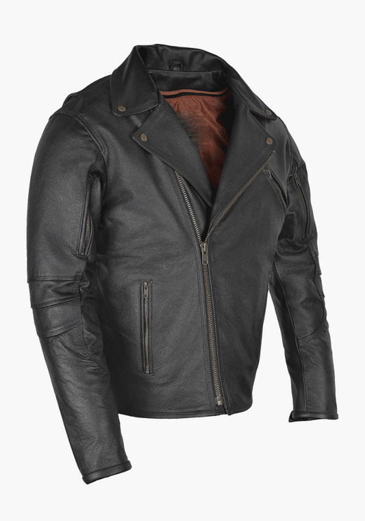 Premium Beltless Leather Classic Jacket With Dual Gun Pockets & Zip Out Liner