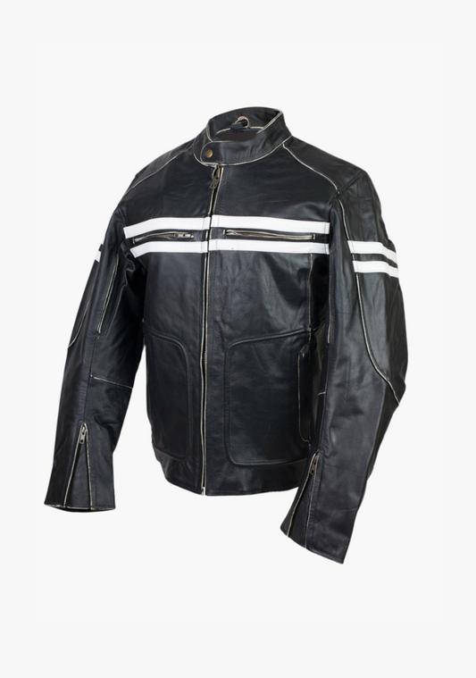 WCL Vintage Cafe Racer Style Motorcycle Leather Jacket