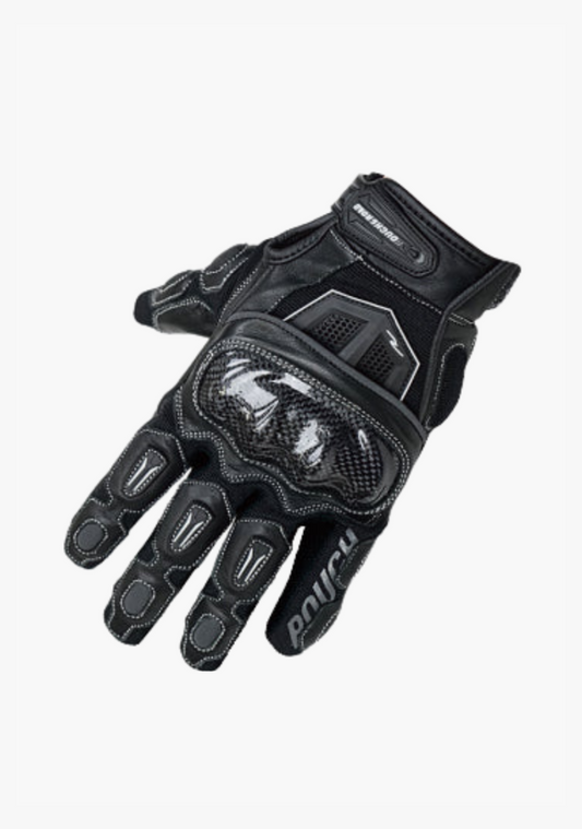 WCL Blaster Leather Motorcycle Armoured Gloves Black