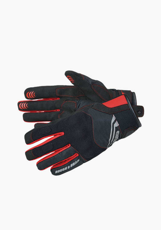 WCL Light Motorcycle Red Gloves with Armour - Red