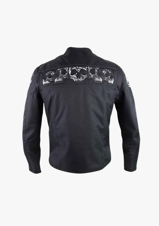 WCL Reflective Skull Textile Motorcycle Jacket