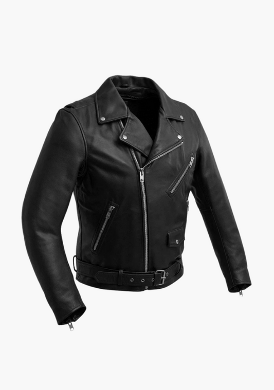 WCL Premium Leather Classic Brando Style Motorcycle Jacket