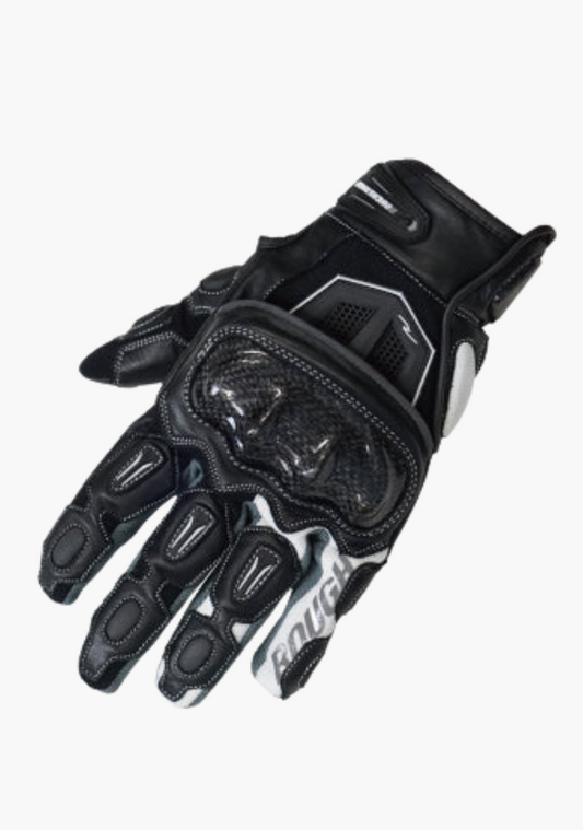 WCL Blaster Leather Motorcycle Armoured Gloves Black