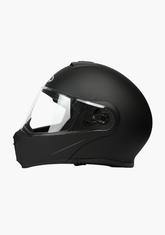 WCL 786 Modular Full Face Motorcycle Helmet with Double Lens Visor - Mattblack