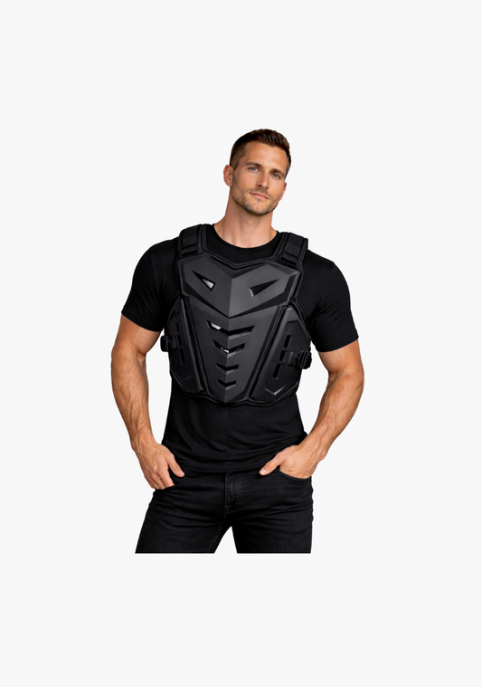 WCL Motorcycle Armor Vest Back Protector Motorcycle Riding Chest Armor - Black