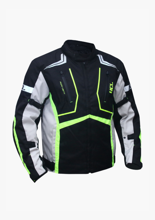 WCL Invader Armoured Motorcycle Textile Jacket - Green