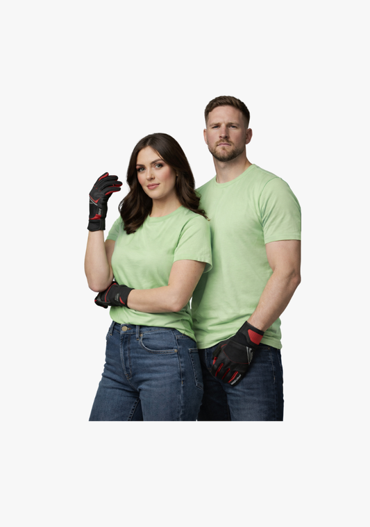 WCL Light Motorcycle Red Gloves with Armour - Red