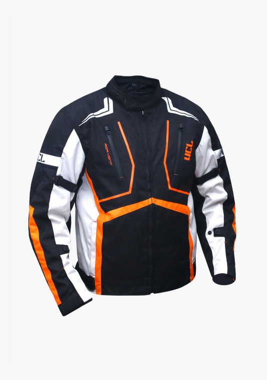 WCL Invader Armoured Motorcycle Textile Jacket - Orange