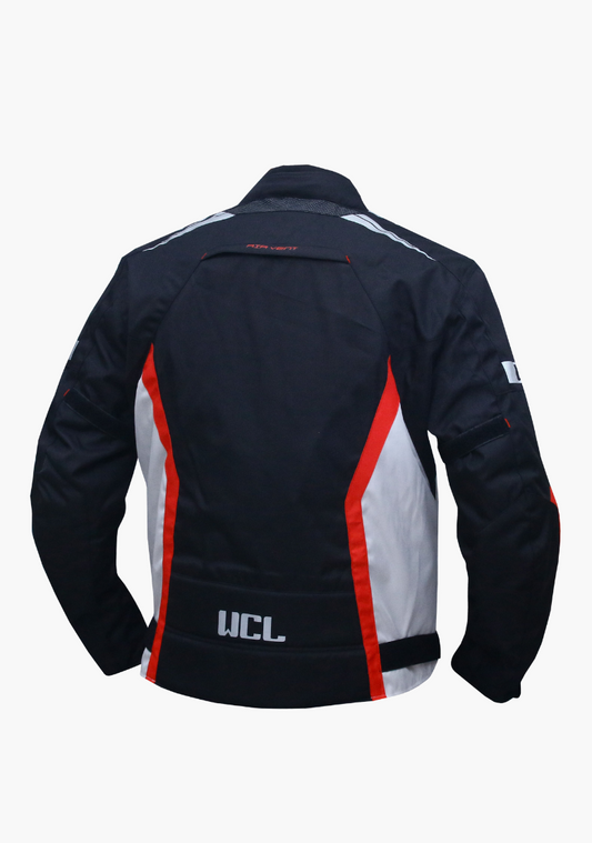 WCL Invader Armoured Motorcycle Textile Jacket Red