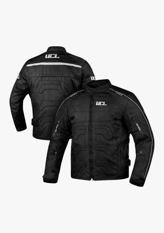 WCL Conqueror Armoured Motorcycle Textile Jacket - Black