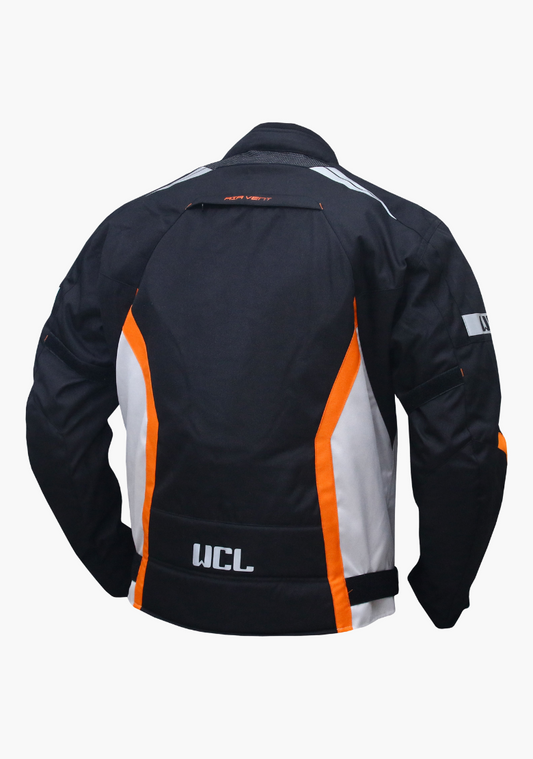 WCL Invader Armoured Motorcycle Textile Jacket - Orange