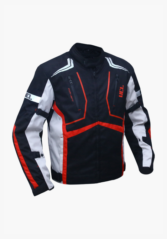 WCL Invader Armoured Motorcycle Textile Jacket Red