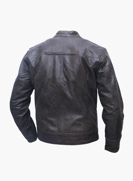 WCL Leather Scooter Style Motorcycle Jacket