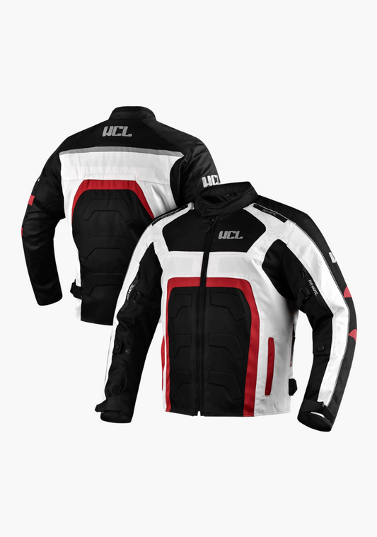 WCL Conqueror Armoured Motorcycle Textile Jacket - Red