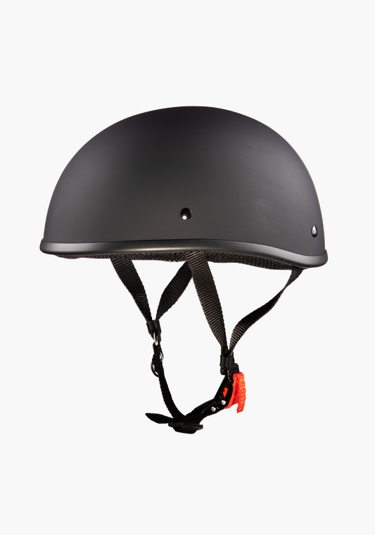 WCL Lightest and Smallest AS/NZ Beanie Motorcycle Half Helmet - Matte Black