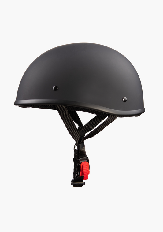 WCL Lightest and Smallest AS/NZ Beanie Motorcycle Half Helmet - Matte Black