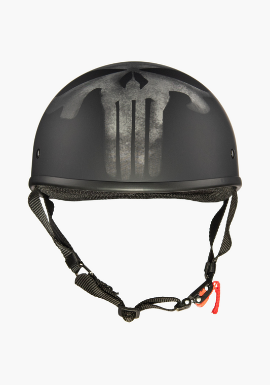 WCL Lightest and Smallest AS/NZ Beanie Motorcycle Half Helmet - Punisher