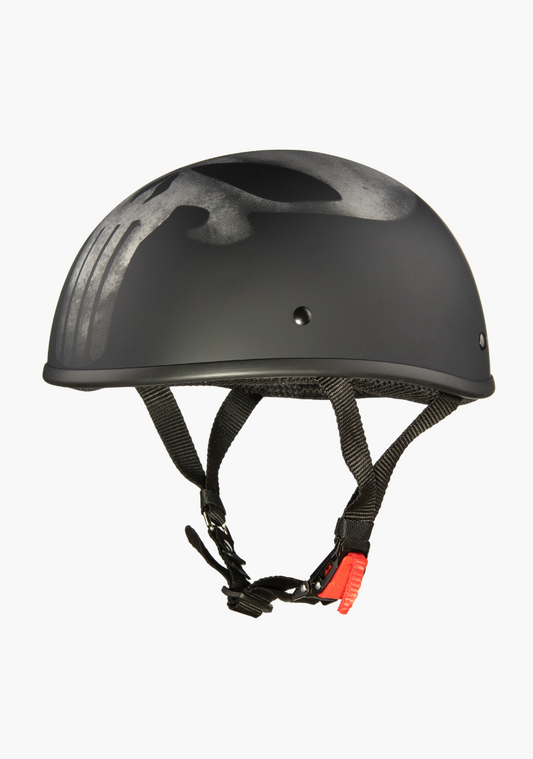 WCL Lightest and Smallest AS/NZ Beanie Motorcycle Half Helmet - Punisher