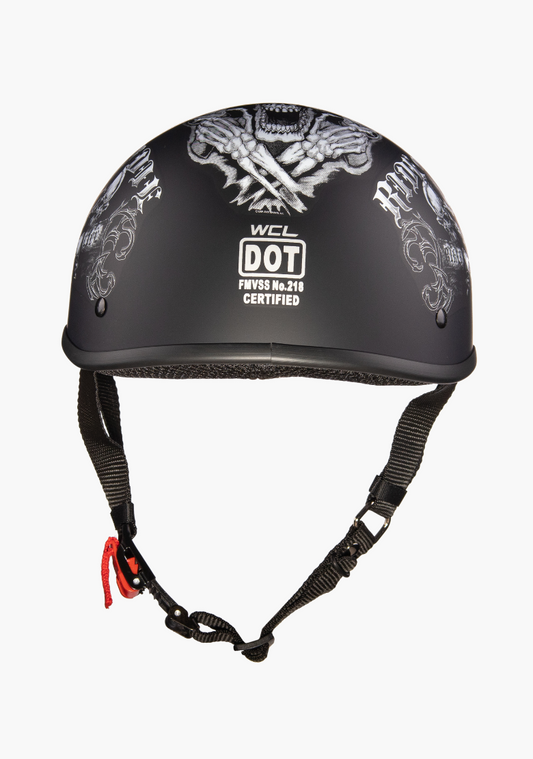 WCL Lightest and Smallest Beanie Motorcycle Half Helmet - Ride or Die