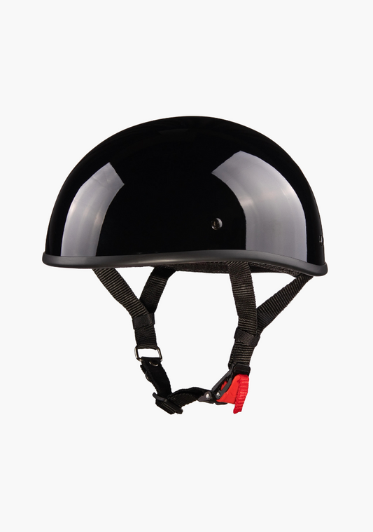 WCL Lightest and Smallest AS/NZ Beanie Motorcycle Half Helmet - Gloss Black