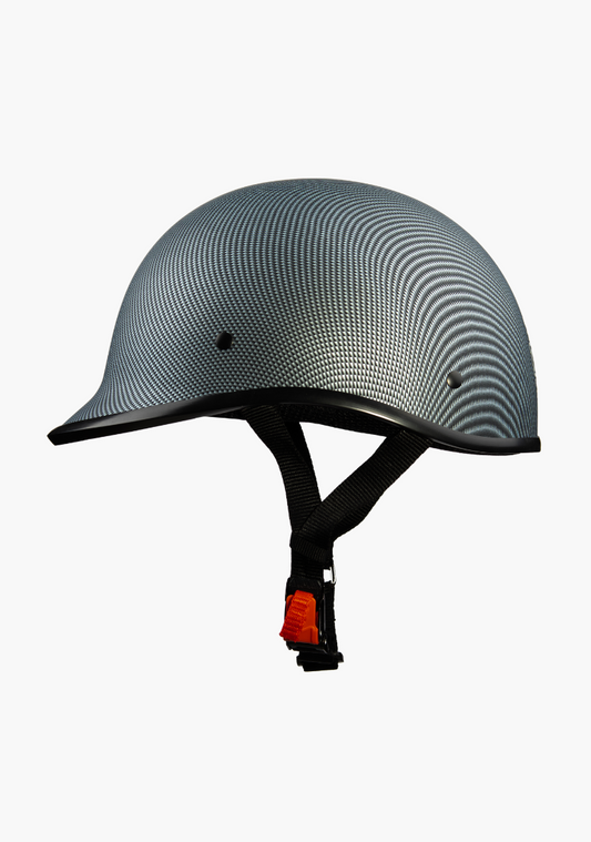 WCL Lightest and Smallest AS/NZ Polo Motorcycle Half Helmet- Carbon