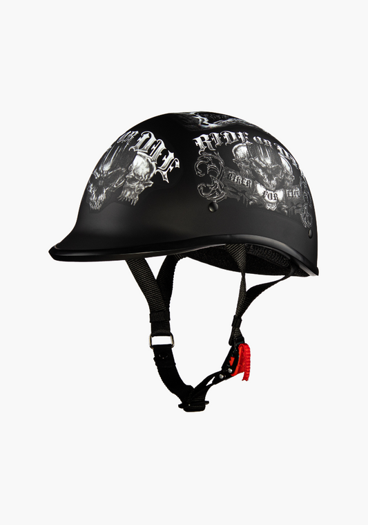 WCL Lightest and Smallest AS/NZ Polo Motorcycle Half Helmet - Ride Or Die