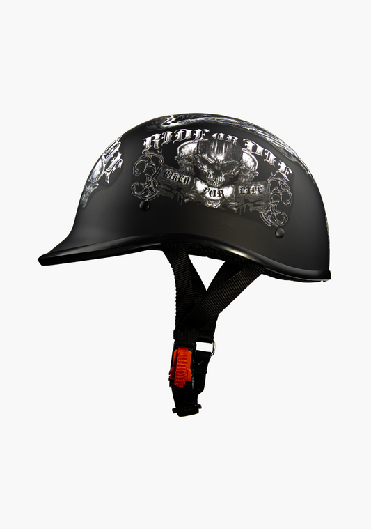 WCL Lightest and Smallest AS/NZ Polo Motorcycle Half Helmet - Ride Or Die