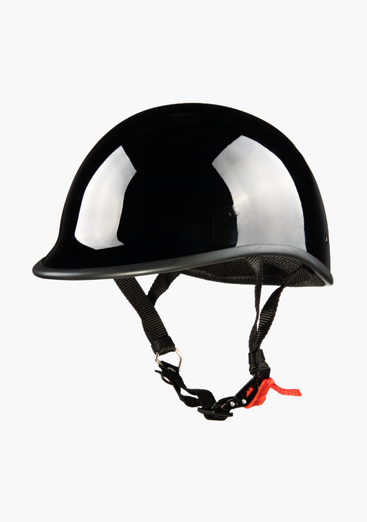 WCL Lightest and Smallest AS/NZ Polo Motorcycle Half Helmet - Gloss Black