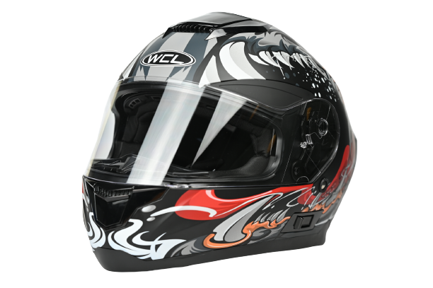 WCL Raider Full Face Motorcycle Helmet Drop Down Tinted Visor