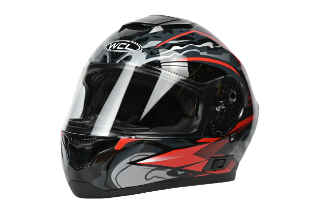 WCL Raider Full Face Motorcycle Helmet - Drop Down Tinted Visor