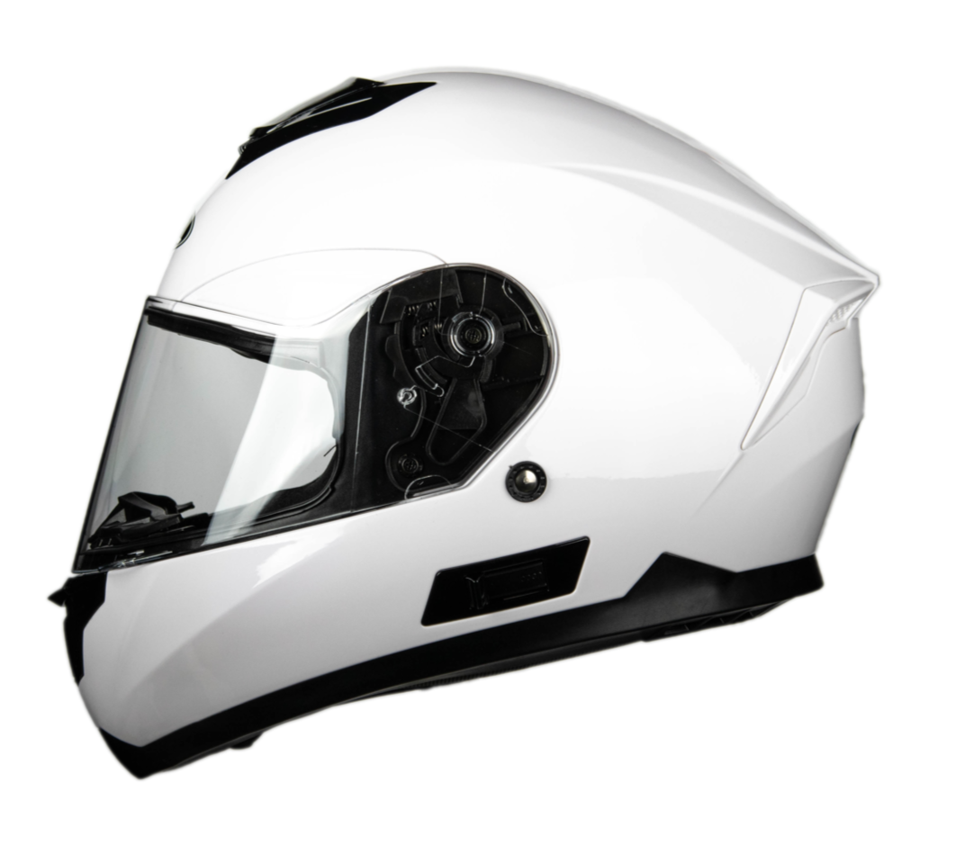 Plain white motorcycle 2024 helmet
