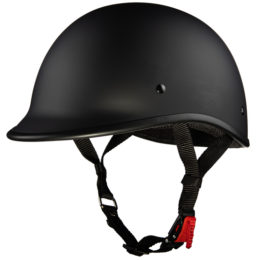 Polo Motorcycle Half Helmet - Matte Black - WCL Helmet