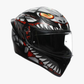 K1 S LYZARD MATT BLACK/GREY/RED WCL Helmet