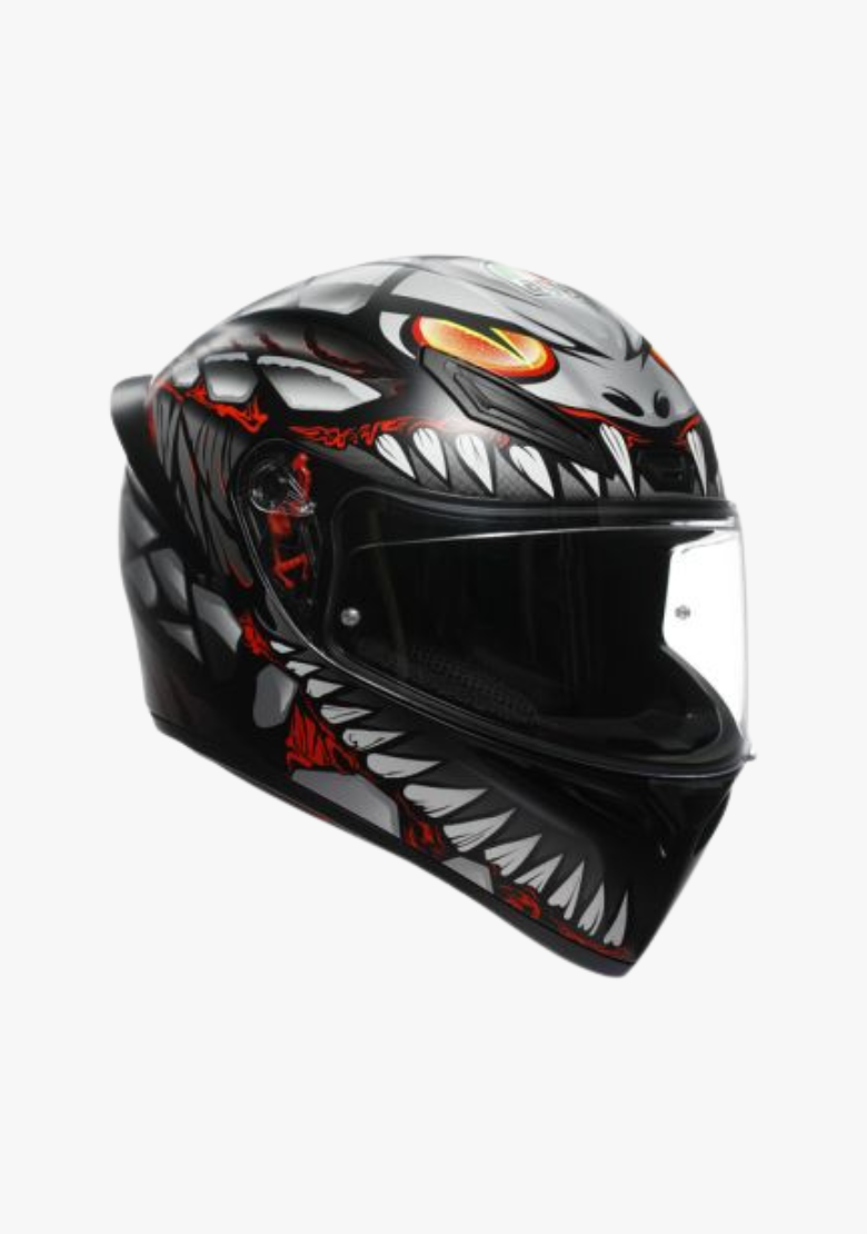 K1 S LYZARD MATT BLACK/GREY/RED WCL Helmet