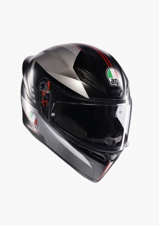 K1 S LAP MATT BLACK/GREY/RED WCL Helmet
