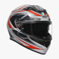 AGV K3 SPACE MATT WHITE/RED FLUO HELMET