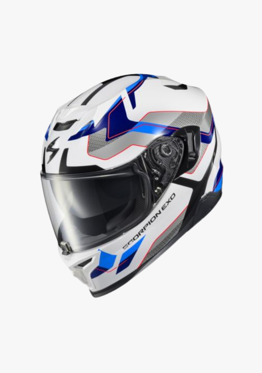 SCORPION EXO-T520 HELMET ZUSE WHITE/BLUE WCL Helmet