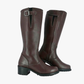 WCL Womens Motorcycle Riding Boots - Long Brown Boots