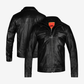Straight Fashion Leather Jacket with Removable Liner