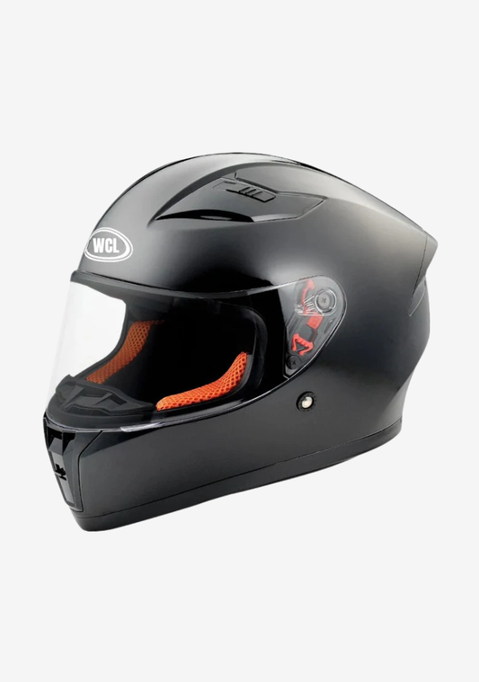 WCL DOT Approved 755 Full Face Motorcycle Full Face Helmet - Gloss Black
